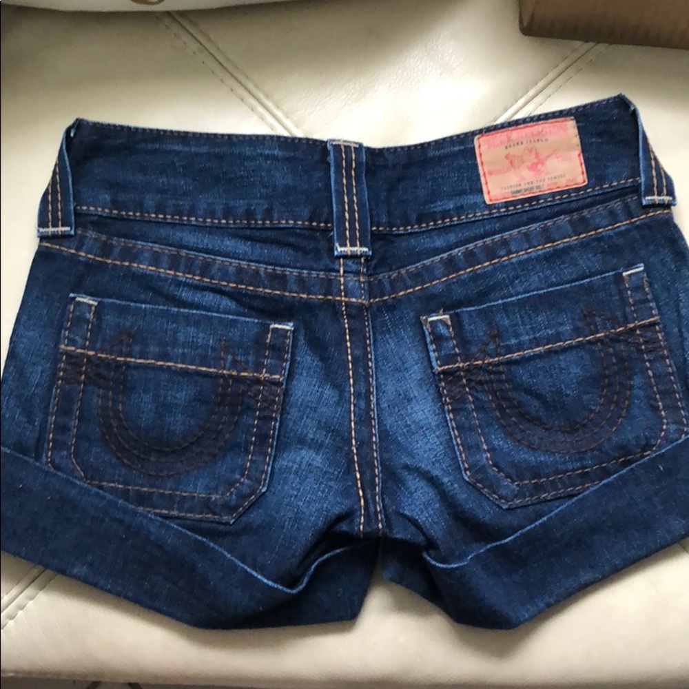 True religion girl jean shorts